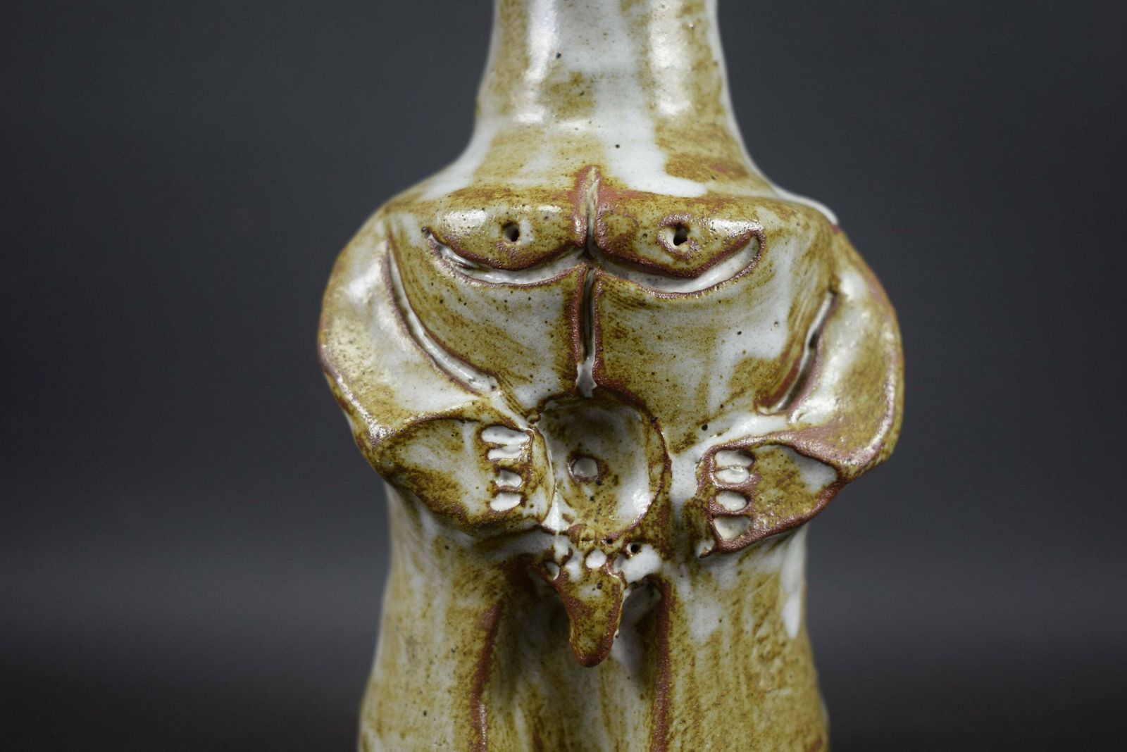Jacques Pouchain Anthropomorphic Vase Dieulefit Atelier Ceramic photo vintage