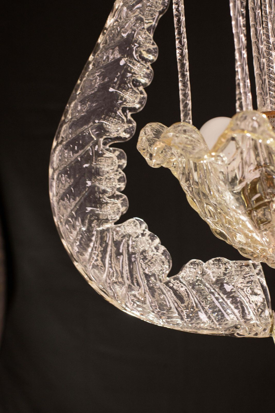 Art Decò Vintage Chandelier By Barovier E Toso, Murano Glass, 1940 photo vintage