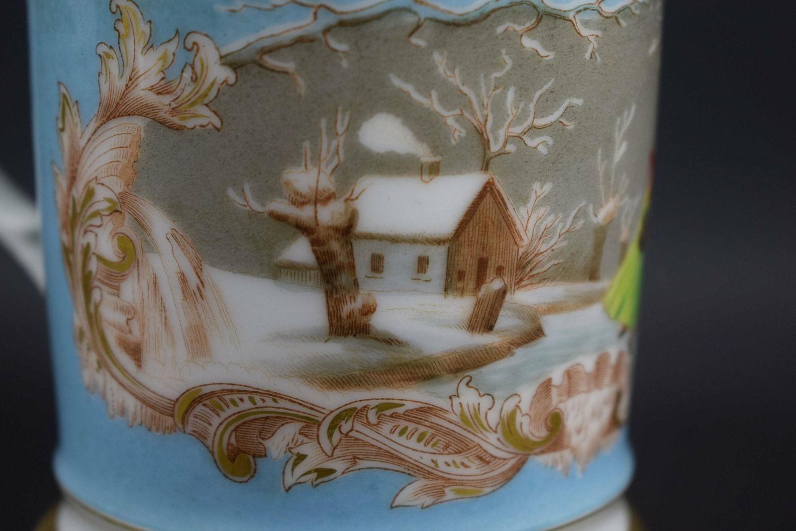 French Antique Chocolate Cup Porcelain Of Paris 19th photo 222.0