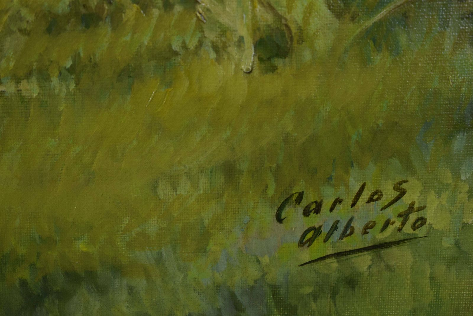 1940's Carlos Alberto French Vintage Oil Painting On Canvas Signed photo vinterior
