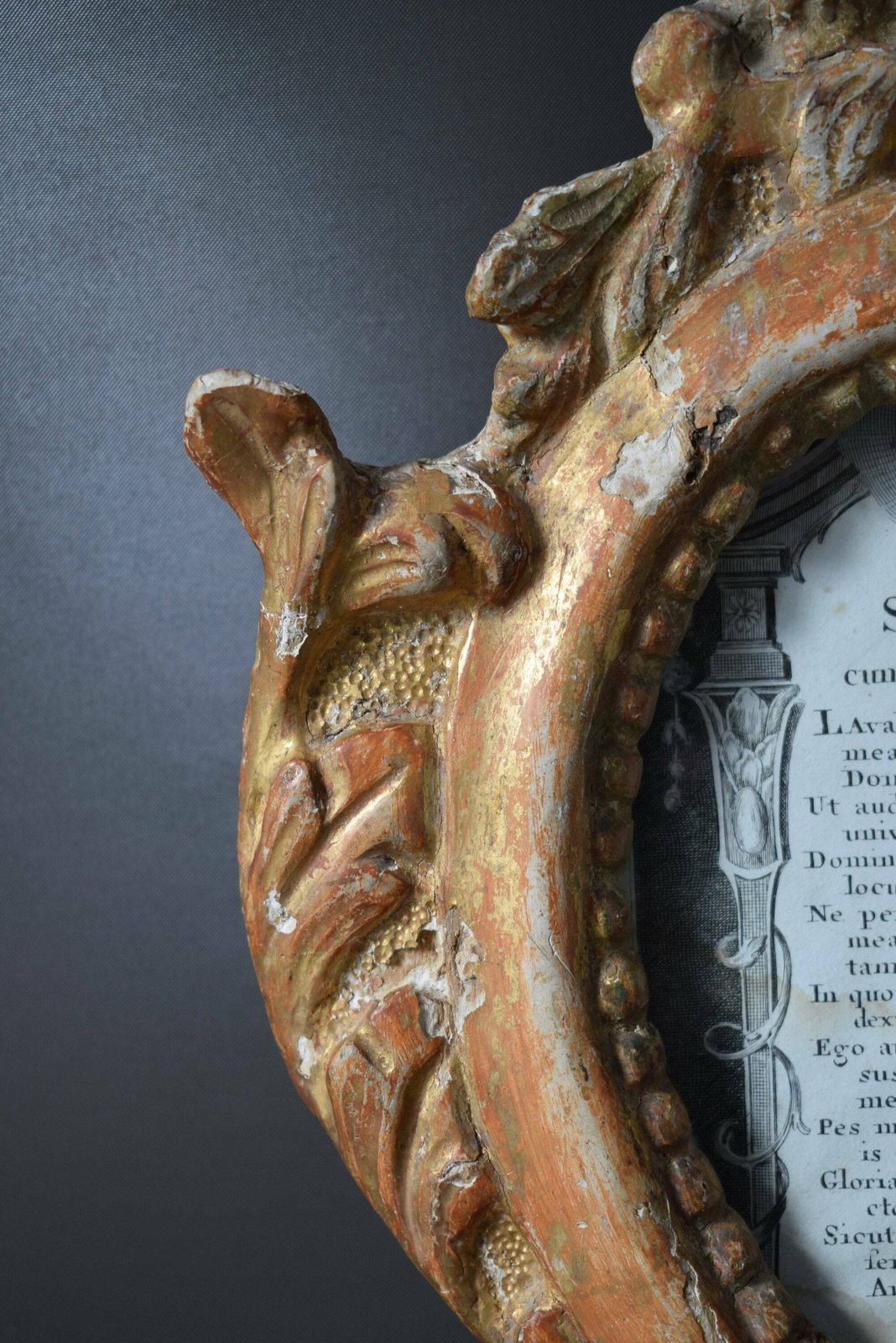 18th Antique French Carved Gilt Wood Photo Frame photo for sale