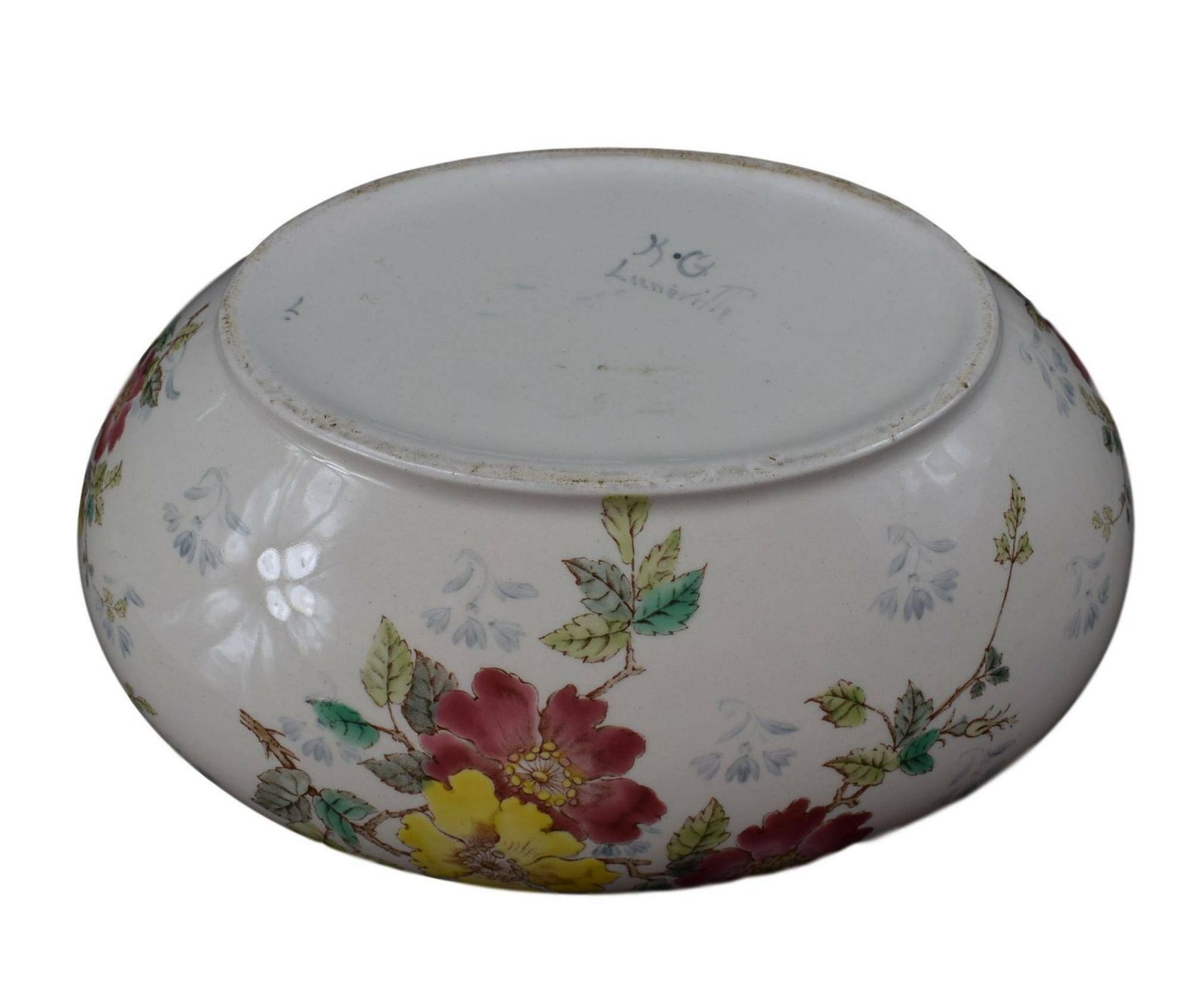 Kg Luneville Art Nouveau French Large Luneville Majolica Jardiniere Planter photo vintage