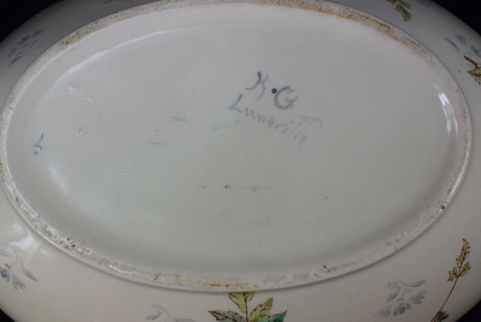 photo furniture Kg Luneville Art Nouveau French Large Luneville Majolica Jardiniere Planter