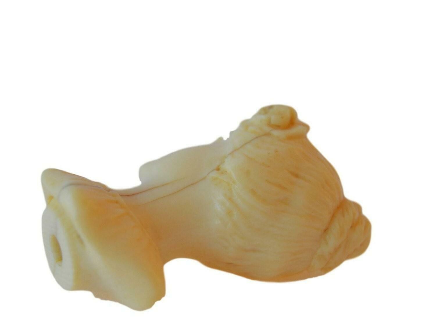 Antique French Hand Carved Wax Seal Sculpture Woman Bust photo Art