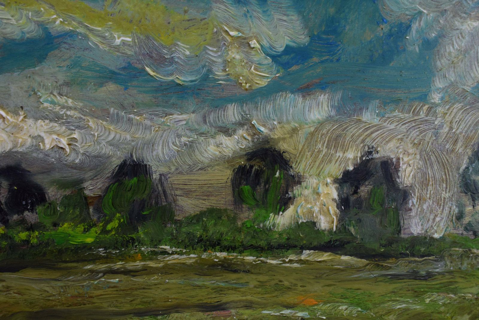 After Poppy Of Claude Monet French Antique Oil Painting On Panel Signed , Poppy Field photo buy