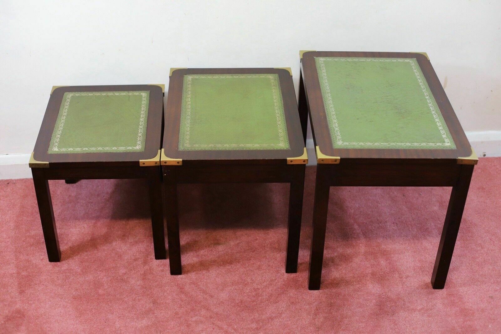 Lovely Campaign Style Nest Of Three Tables photo buy