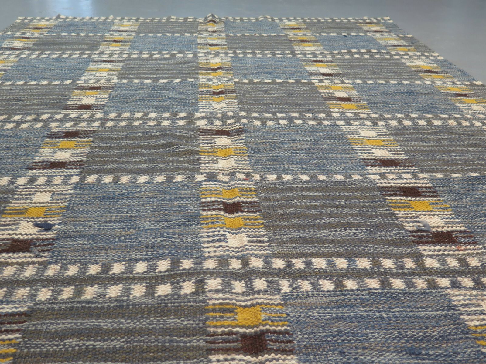 Handwoven Mid Century Swedish Style Kilim photo 2400.0