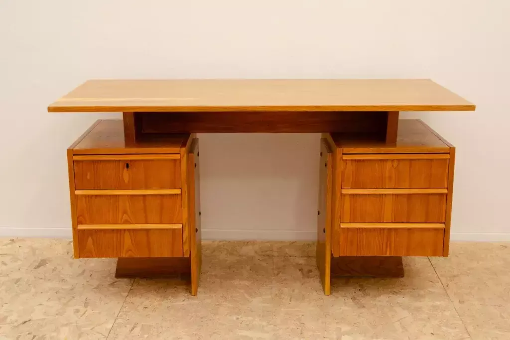 Fully Renovated Czechoslovak Huge Writing Desk, 1970´S, Central Europe