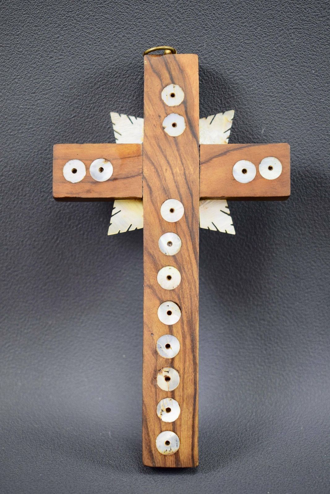 Antique Carved Mother Of Pearl Cross Pendant Jerusalem Crucifix With Stations Of The Cross Holy Land Souvenir From Jerusalem photo buy