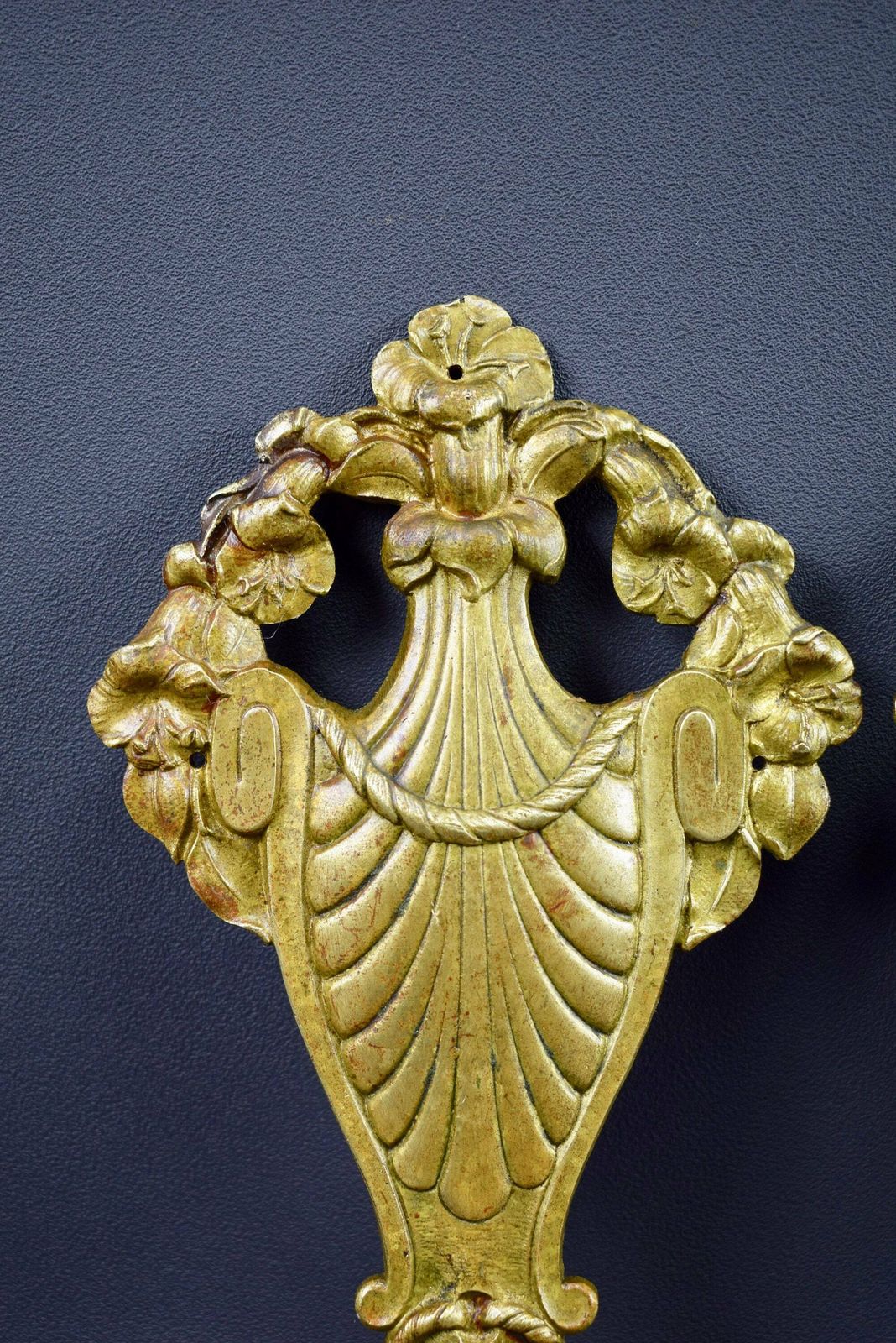 French Pair Of Art Deco Bronze Petite Pediments Furniture Mount Hardware photo for sale