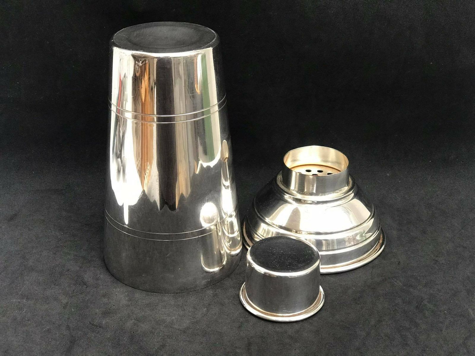 Art Deco Cocktail Shaker Antique 1920s Silver Plated Bar Cart Decor Mixology Tools Gift For Him Barware Accessories Gift For Dad Bar Decor photo for sale