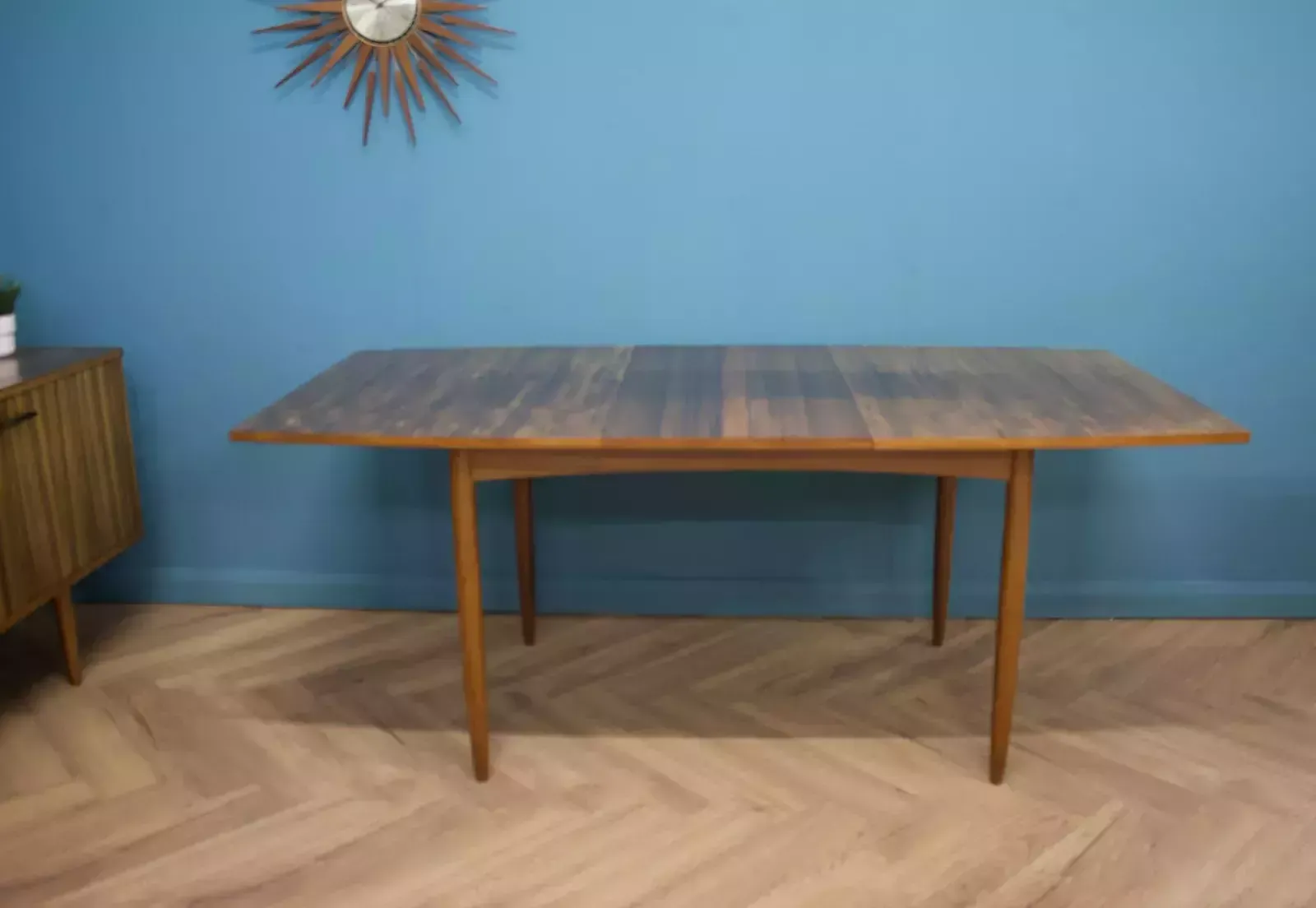 Mid Century Walnut Extending Dining Table photo Furniture