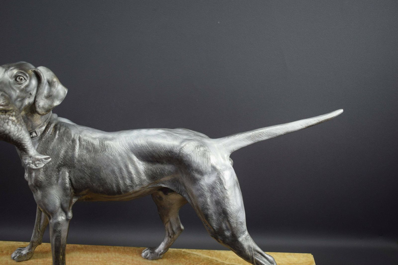 C.Masson Large Sculpture Hunting Dog French photo Art