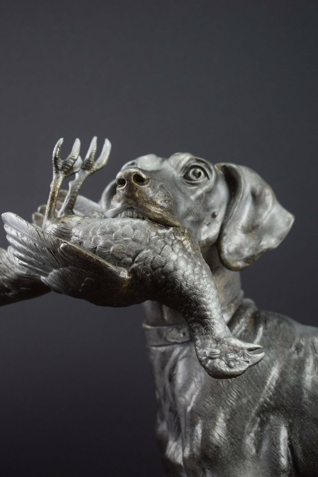 C.Masson Large Sculpture Hunting Dog French photo vinterior