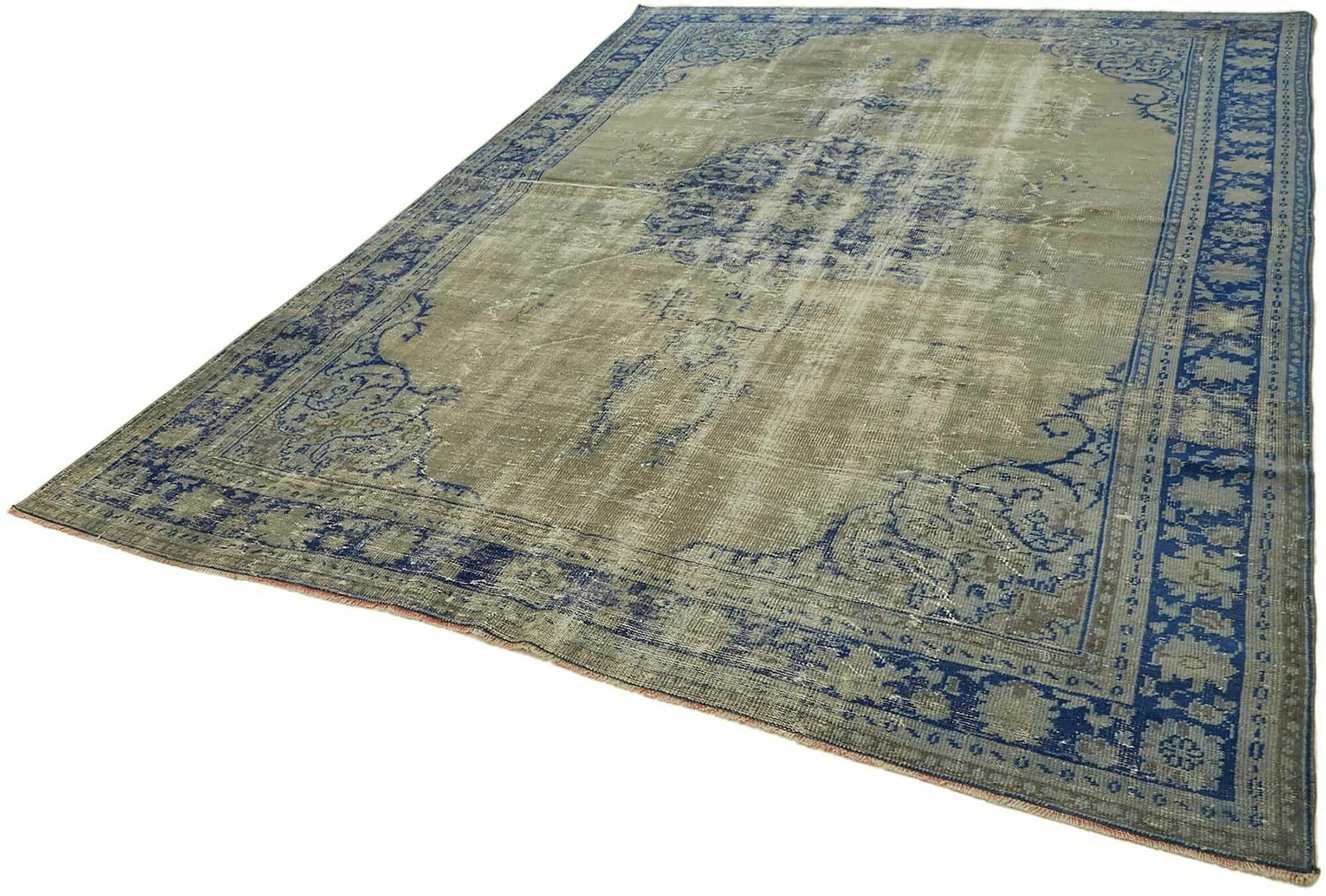8x11 Blue Overdyed Rug, Oriental photo for sale