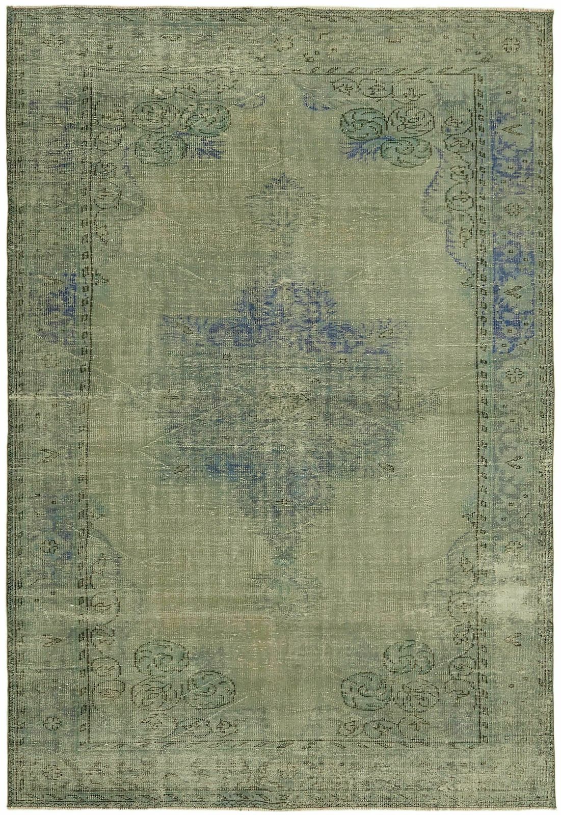 7x10 Blue Overdyed Rug, Oriental