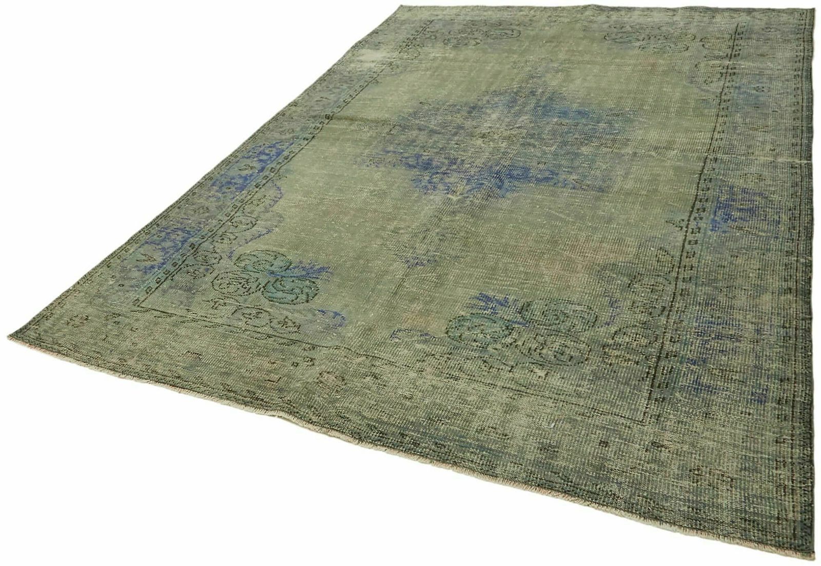 7x10 Blue Overdyed Rug, Oriental photo for sale