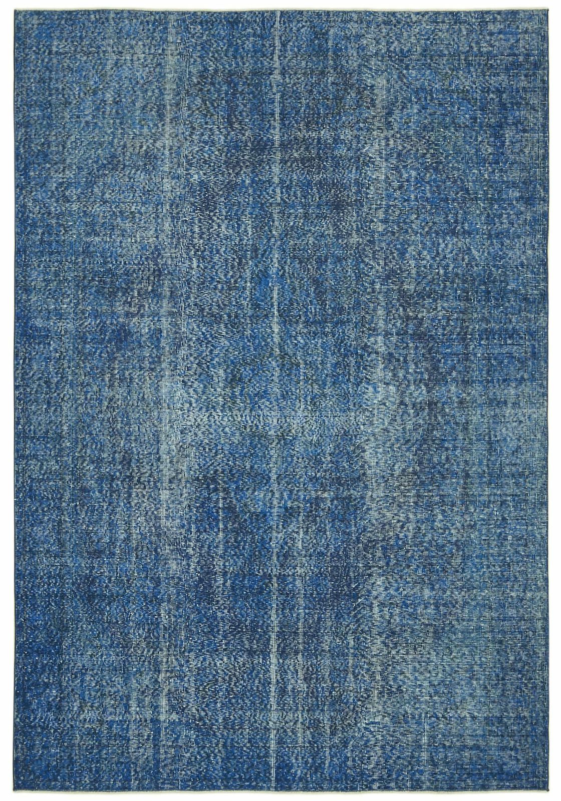 7x10 Blue Overdyed Rug, Oriental