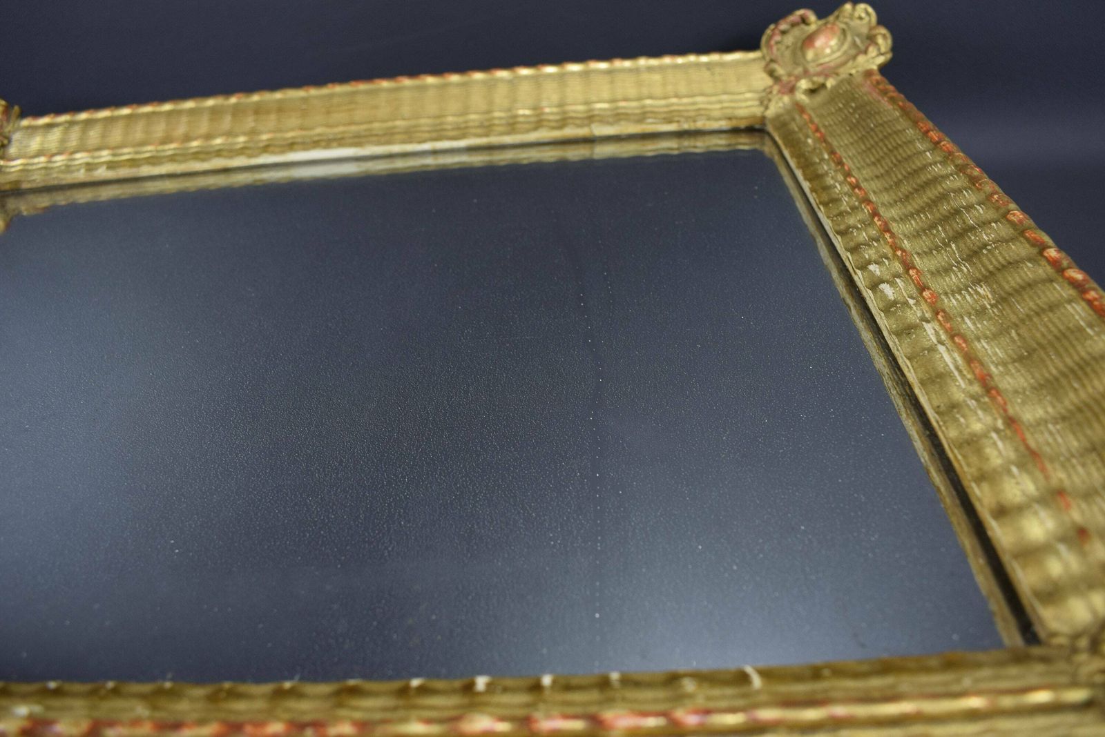 French Antique Mirror Gilded Stucco Wood Empire Period photo for sale