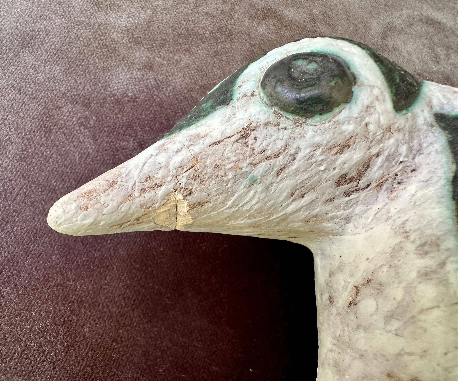 French Antique Vallauris Bird Ceramic Vase By Jacques Sagan 20th Century photo vintage