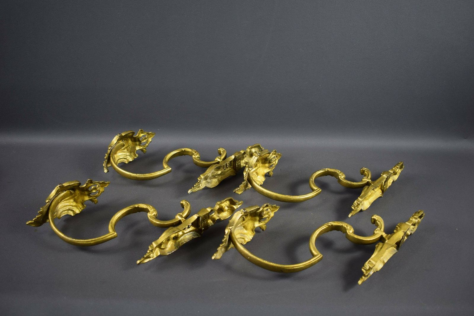 French Antique Set Of 4 Large Louis XV Style Tiebacks Holdbacks 19th photo buy