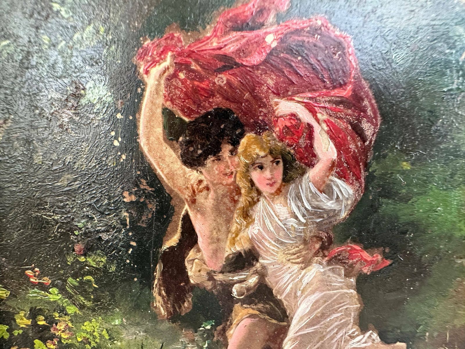 Antique French Painting 19th, 1800s photo vinterior