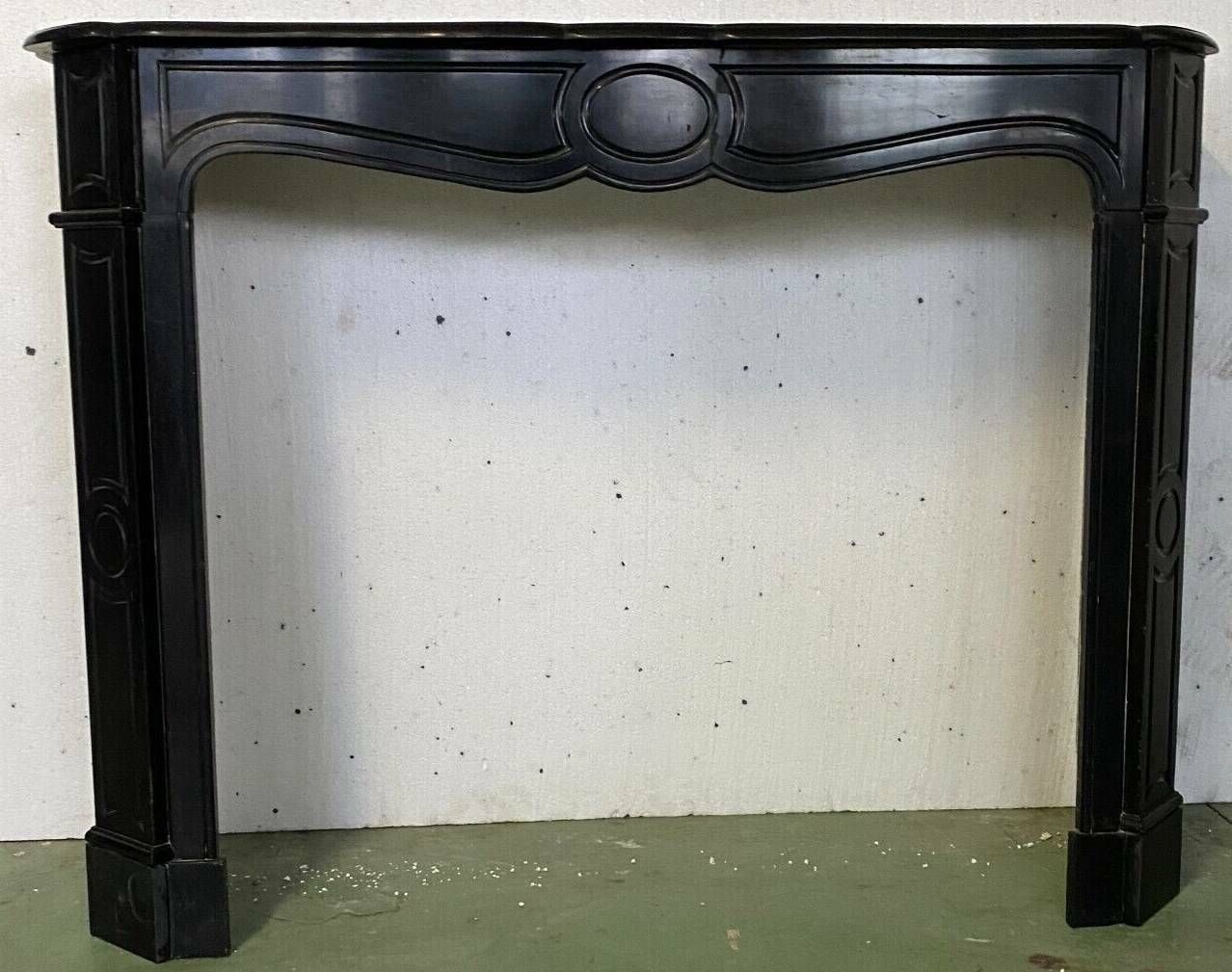 Louis XV Style Fireplace Model Pompadour Black Marble 20th Century photo furniture