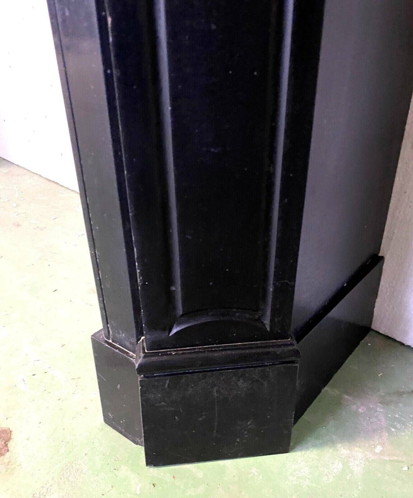 photo furniture Louis XV Style Fireplace Model Pompadour Black Marble 20th Century