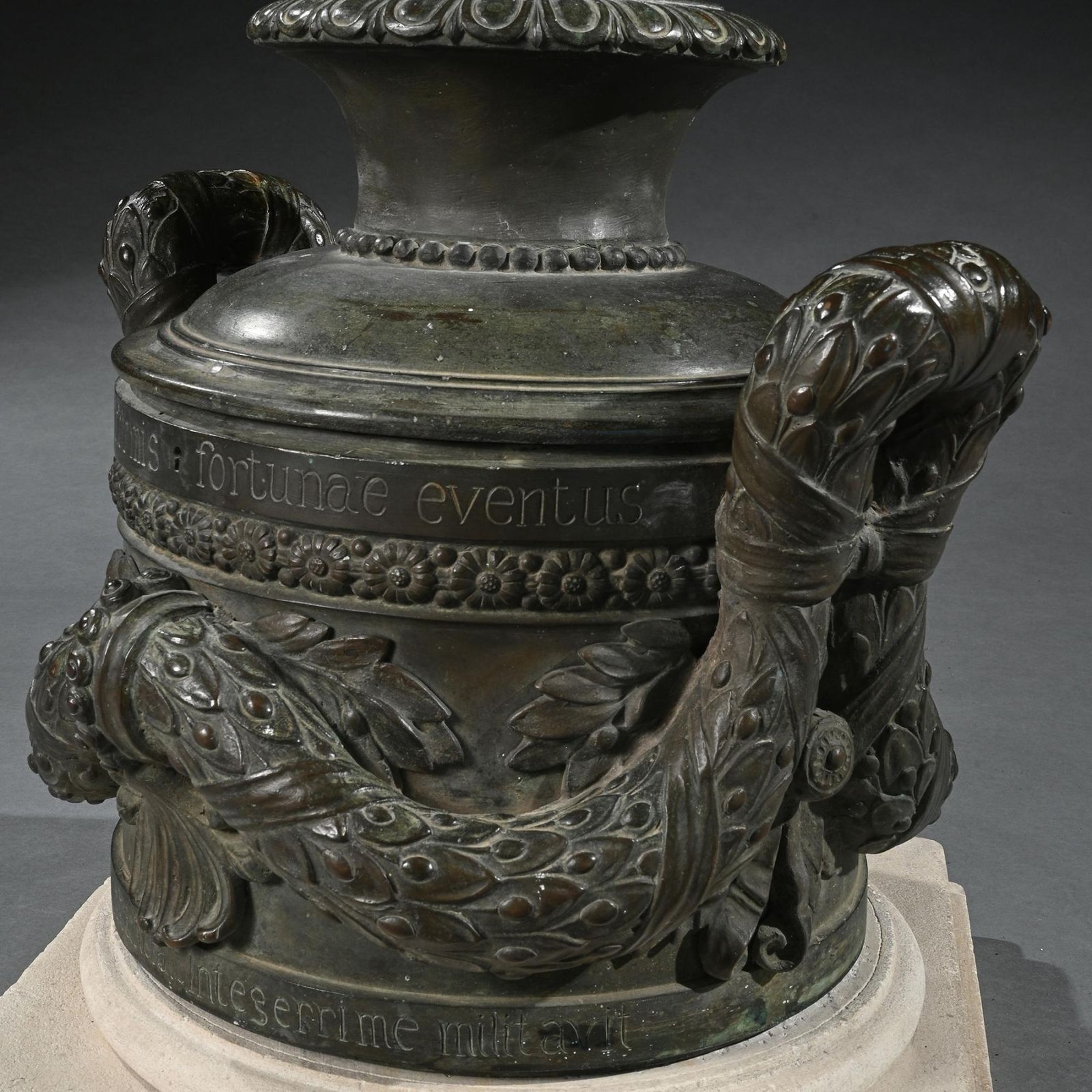An Extremely Rare Italian Late 18th C Bronze Locking Vessel With Latin Inscription, Possibly With Maritime Associations. photo for sale