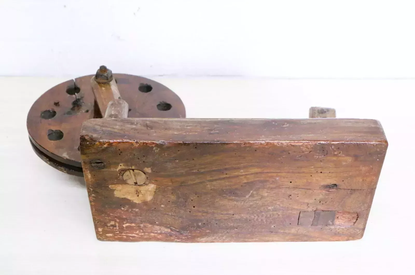 photo furniture Antique Wool Winder Spinning Wheel 19th C. Indian Asian Charkha Country Rustic