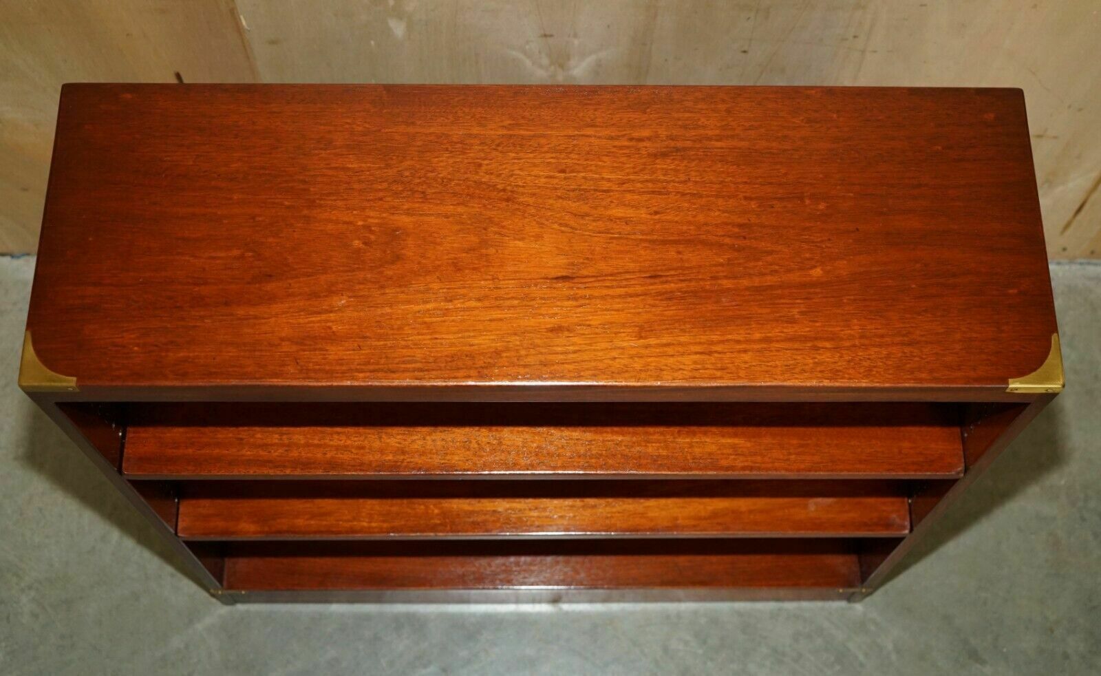 Reh Kennedy Harrods London Solid Mahogany Campaign Dwarf Library Bookcase photo for sale
