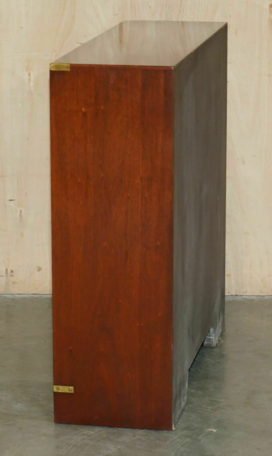 Furniture Reh Kennedy Harrods London Solid Mahogany Campaign Dwarf Library Bookcase photo