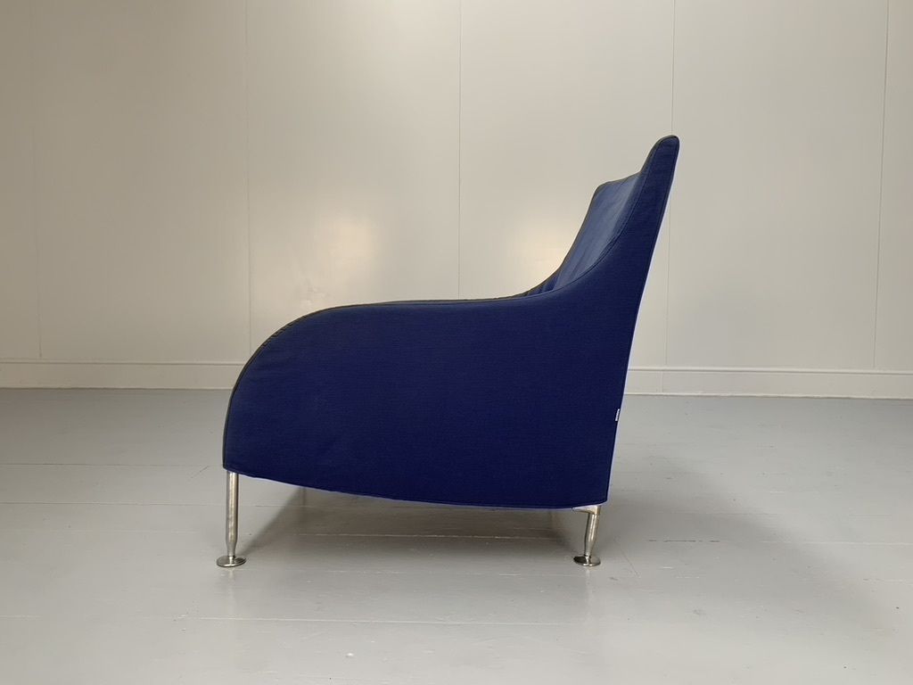 B&B Italia “Florence” Armchair – In Mid Blue Fabric photo 1200.0