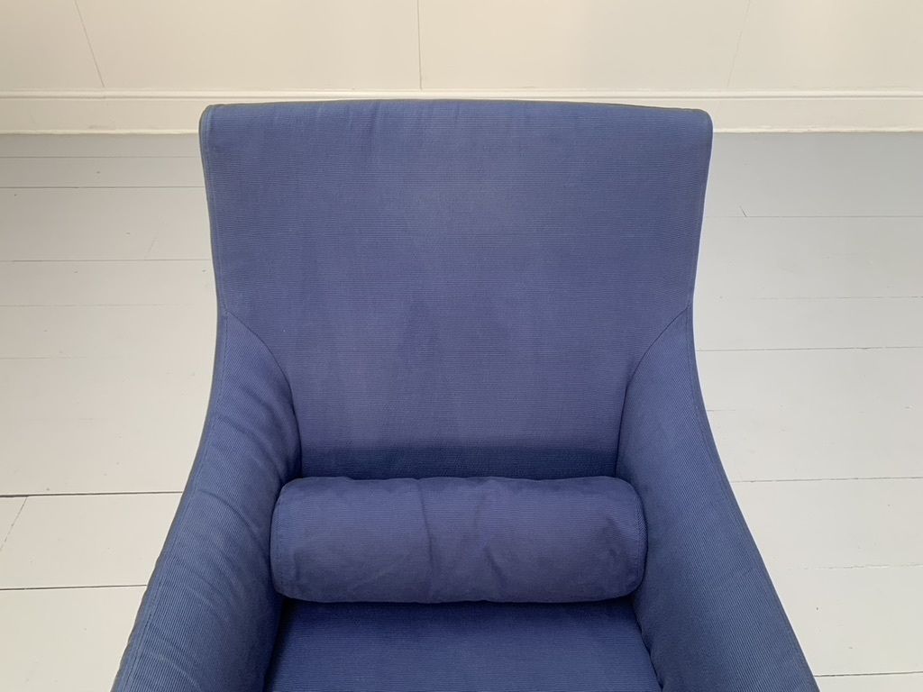 photo furniture B&B Italia “Florence” Armchair – In Mid Blue Fabric