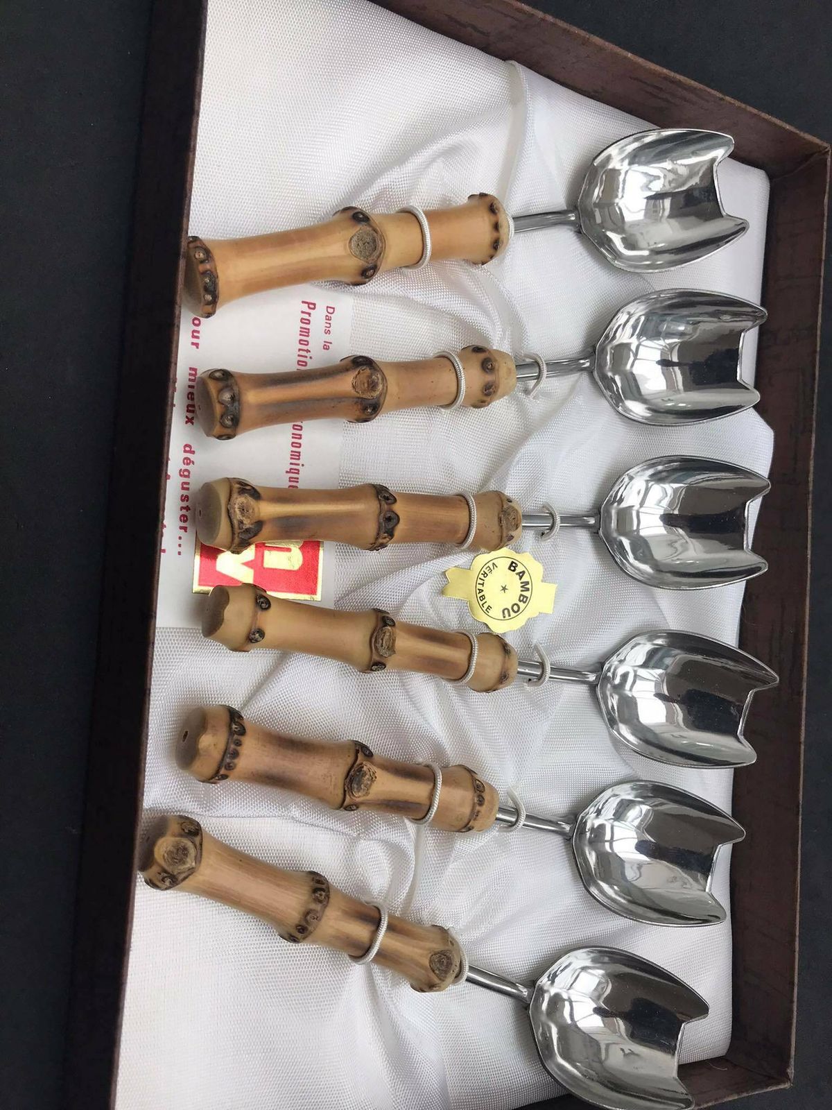 Avocado Spoons Melon Spoons Ice Cream Bamboo Handle Vintage Bar Accessories Boho Tiki Bar Fruit Spoon Millenial Gift Tools Bohemian Gift photo vintage