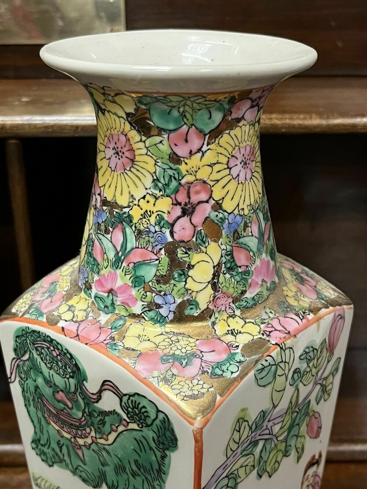 Pair Of Famille Rose Chinese Vases photo for sale