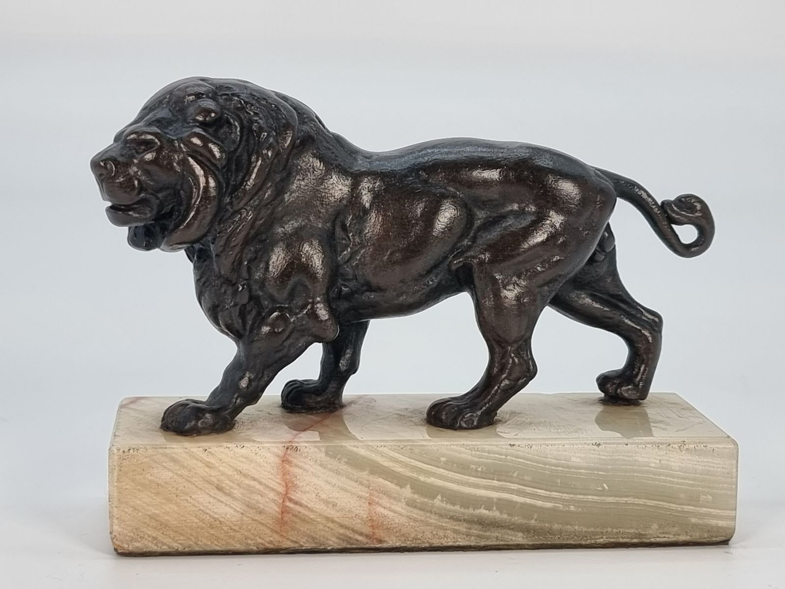 A French Late 19th Century Bronze Study Of A Prowling Lion photo 395.0