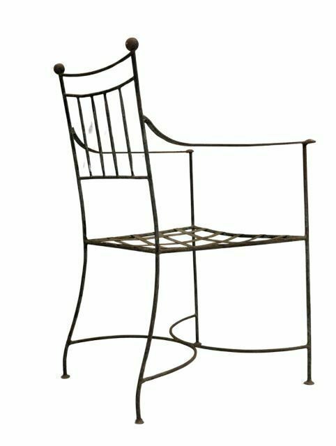 Pair Of Garden Armchairs From The 1940s Wrought Iron Tino Rossi photo 2659.0