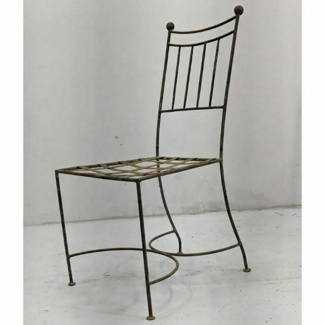 Set Of 6 Wrought Iron Garden Chairs Tino Rossi photo 2978.0