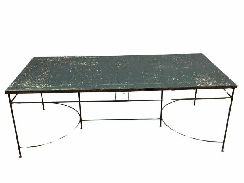 Half Moon Spacer Metal Side Table Tino Rossi photo for sale