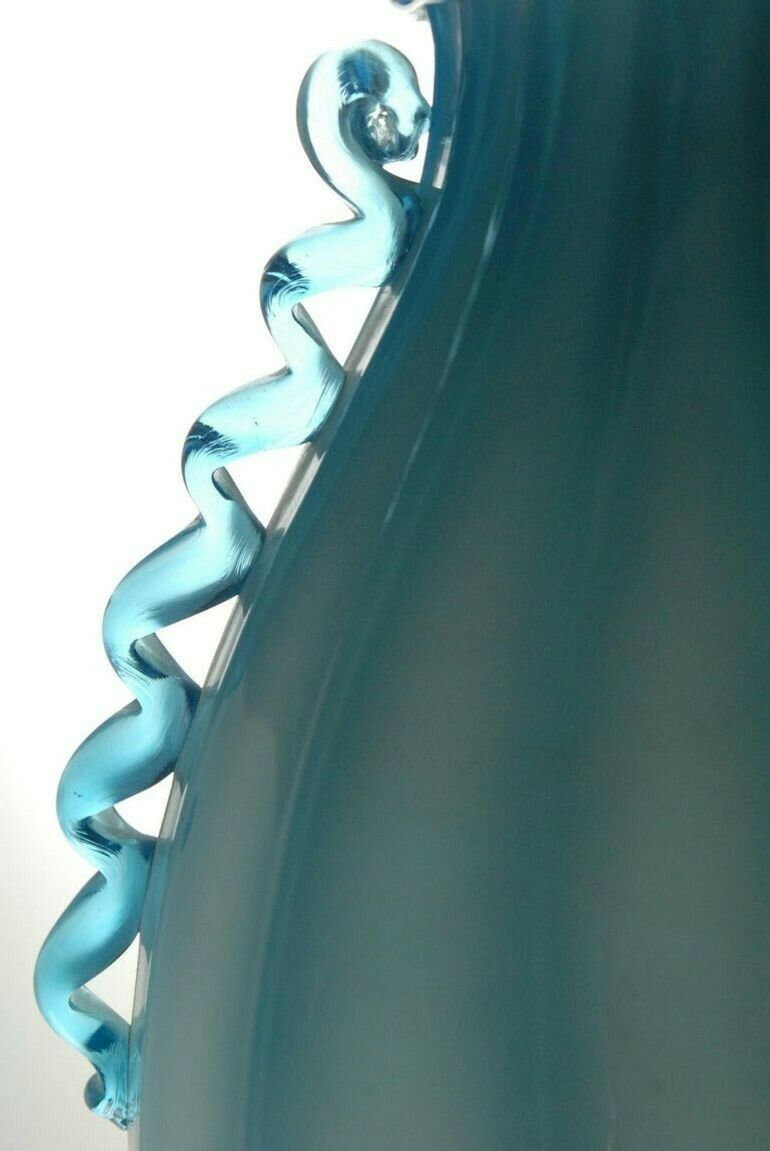 Vase Sfumato, Cirillo Maschio, Attributed Aquamarine With Morisa Murano, 1920s photo Home Decor