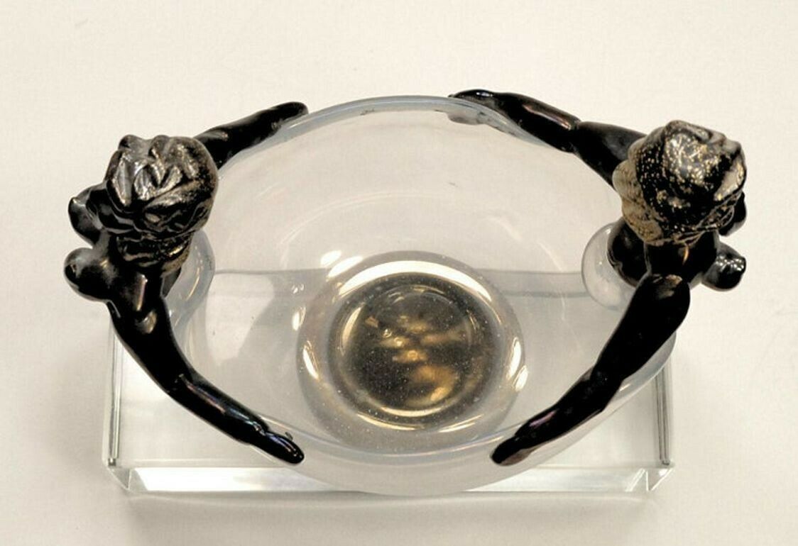 photo for sale Iridescent Bowl With Figurine In Figurehead Position, Ercole Barovier, 1930