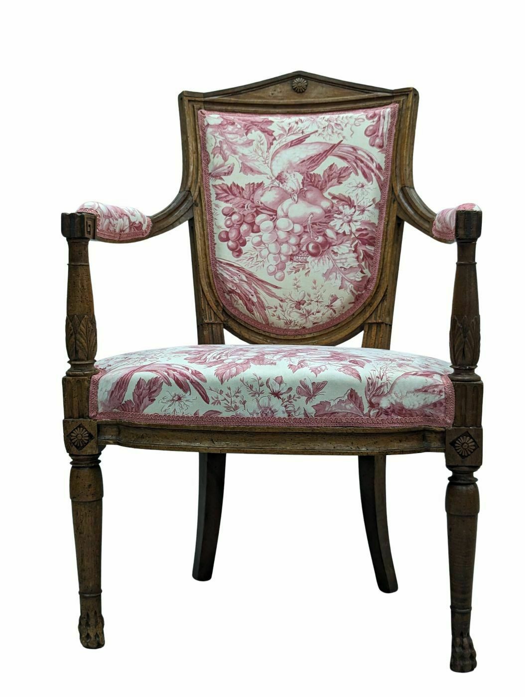 Set Of 4 Walnut Armchairs From The Directory Period