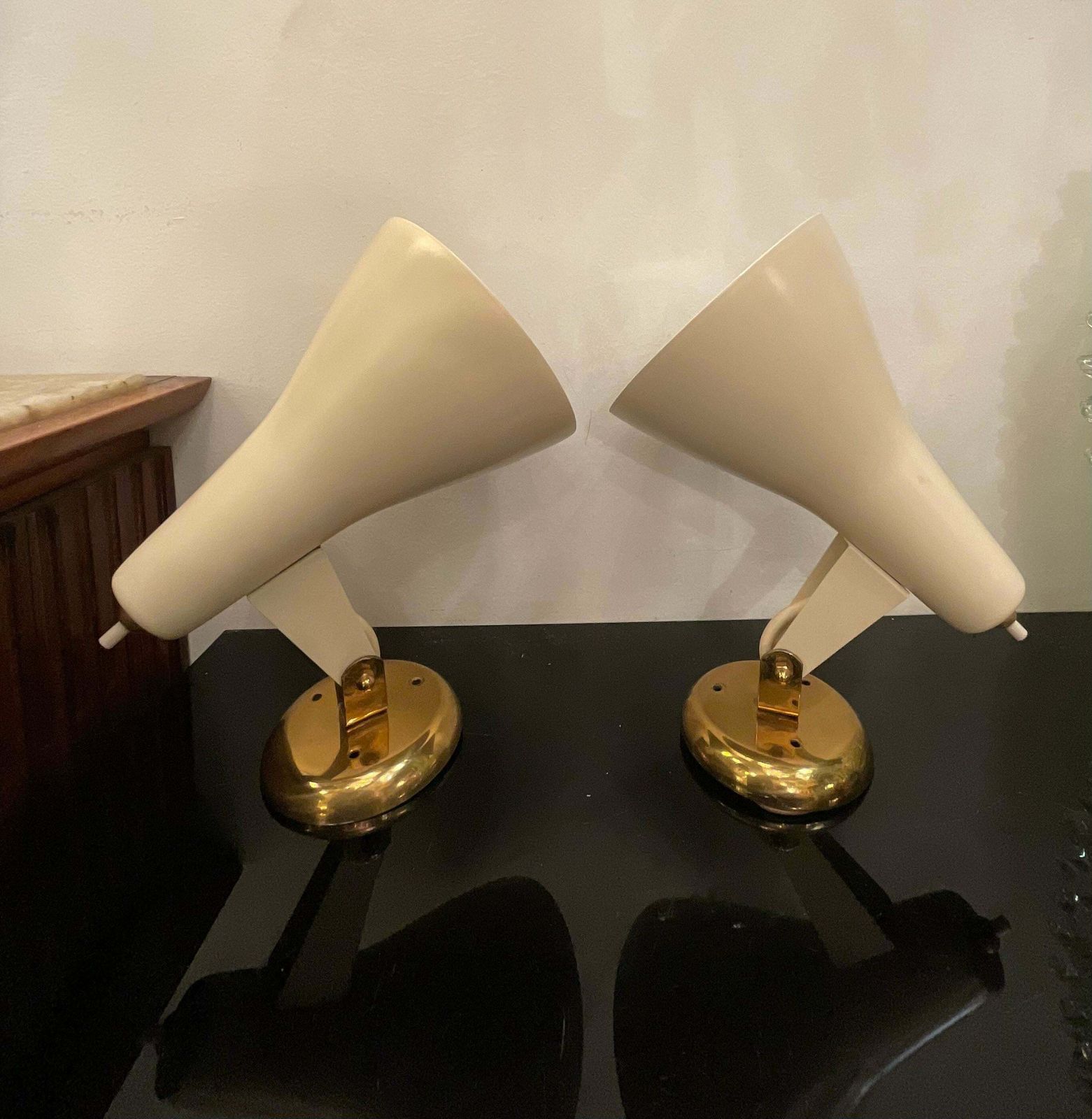 Stilnovo  . Pair Of 1950s Wall Sconces   Made In Italy photo Lighting
