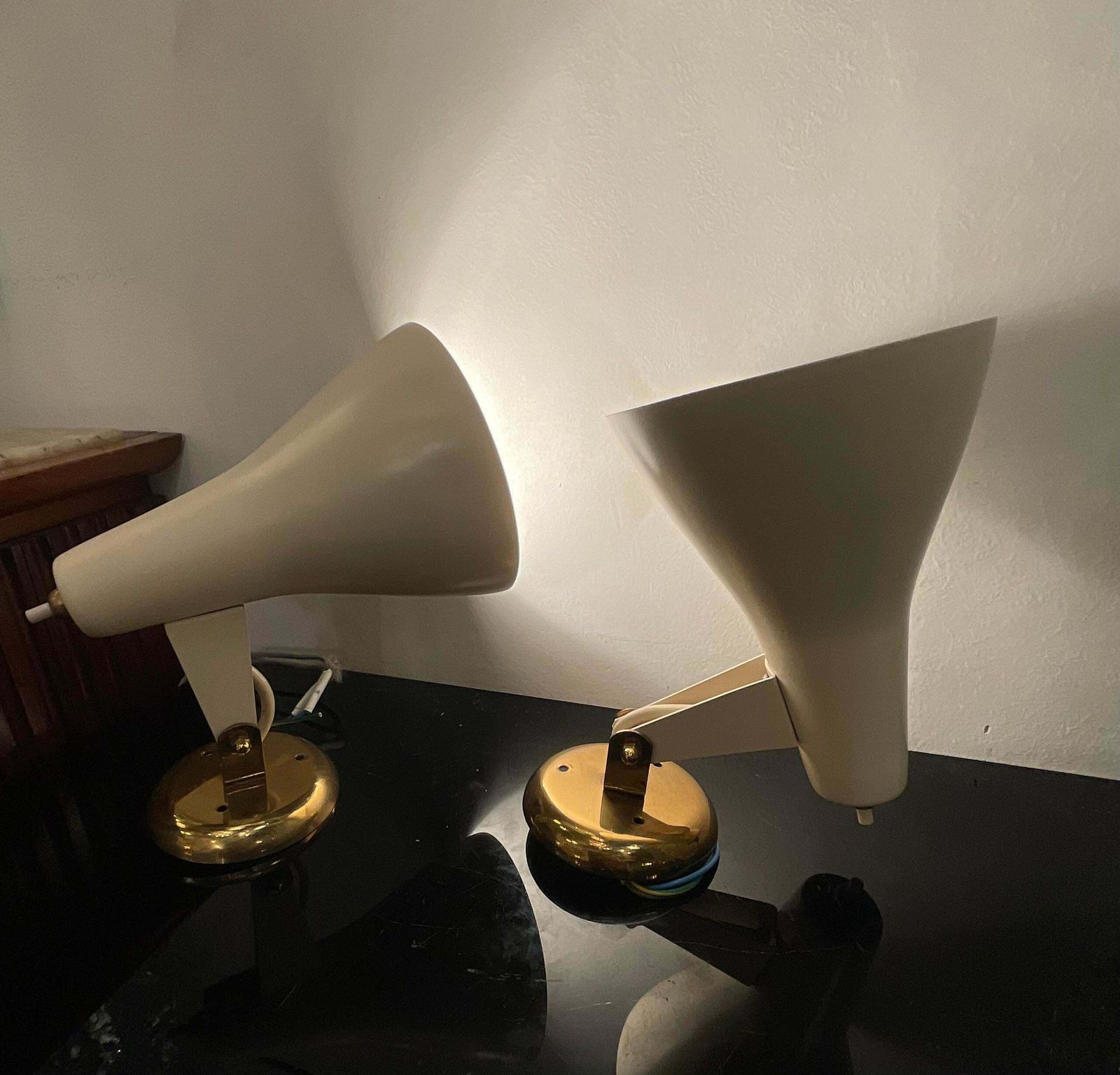 Stilnovo  . Pair Of 1950s Wall Sconces   Made In Italy photo vintage