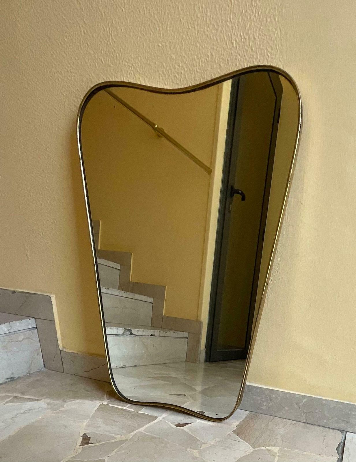 Fontanarte   Pietro Chiesa   Mirror With Brass Frame   Italy 1950s photo Home Decor