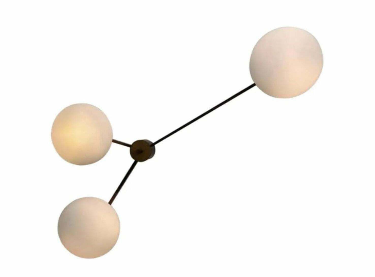 Arredoluce "Angelo Lelii" Brass Opaline Glass Brass Opaline Glass, 1961, Italy photo furniture