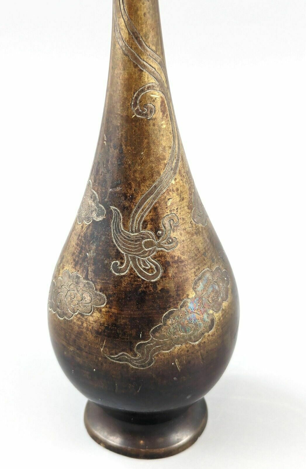 Antique Japanese Bronze Vase 19th Century, Late Mieji Period photo furniture