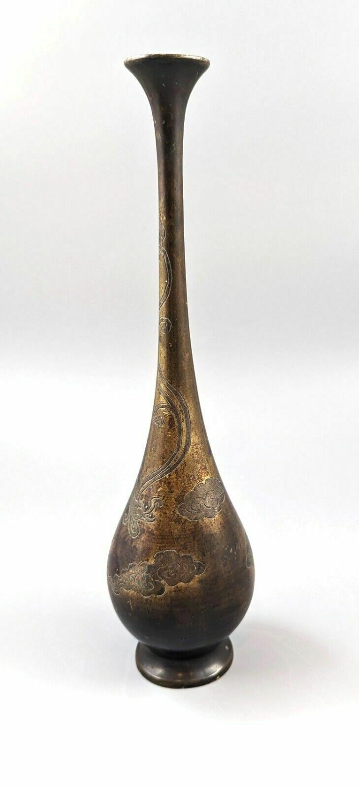 Antique Japanese Bronze Vase 19th Century, Late Mieji Period photo for sale