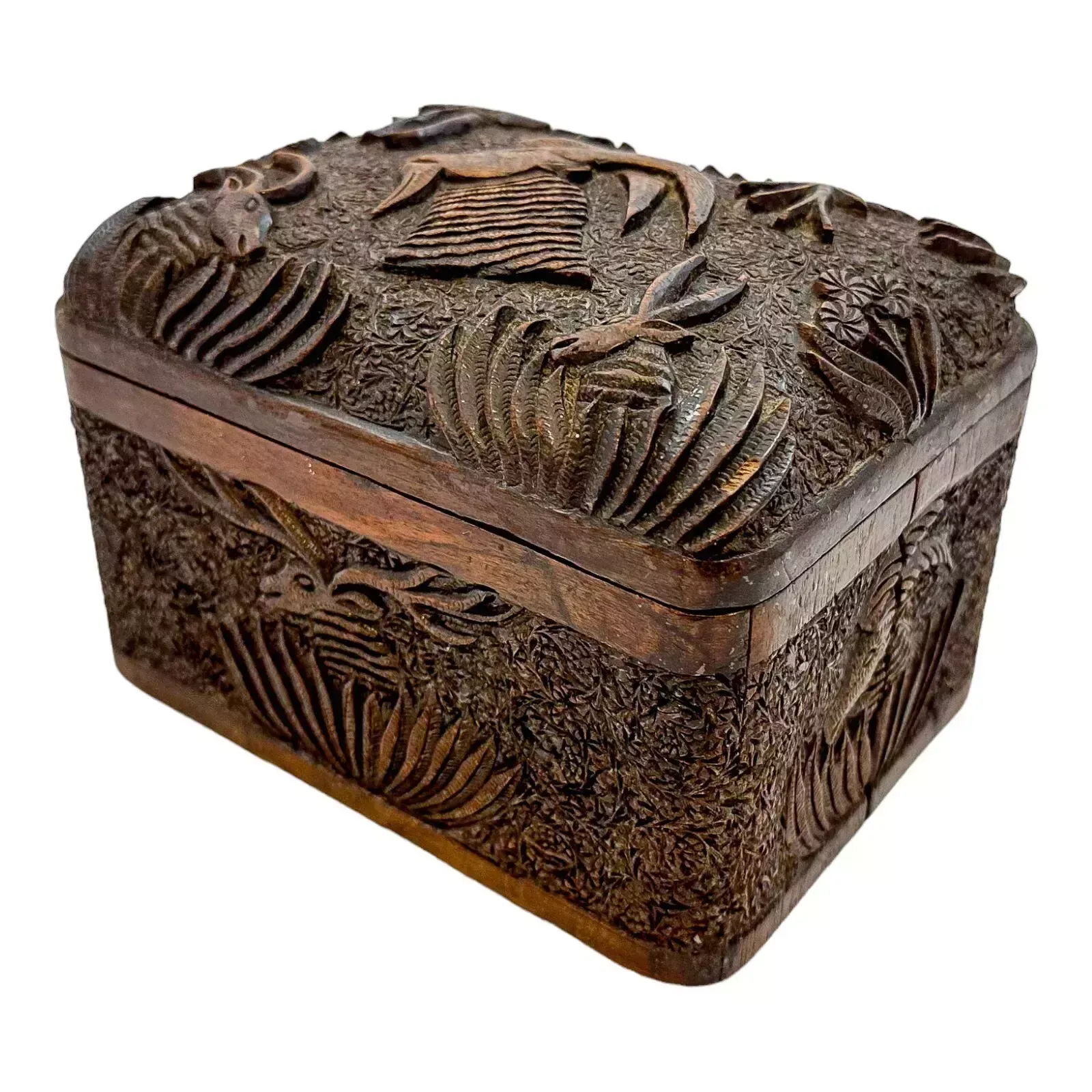 Early 19th Century Anglo Indian Carved Sandalwood Cigarette Holder Dispenser Box photo furniture